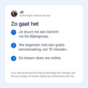 Jill geeft online bijles rekenen en taal, Diensten en Vakmensen, Privéles, Bijles