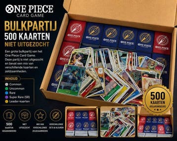 One Piece Card Game – Bulkpartij van 500 kaarten – Niet, Hobby en Vrije tijd, Verzamelkaartspellen | Overige, Nieuw