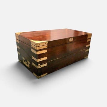 Doos voor schrijfgerei - Hout, Messing