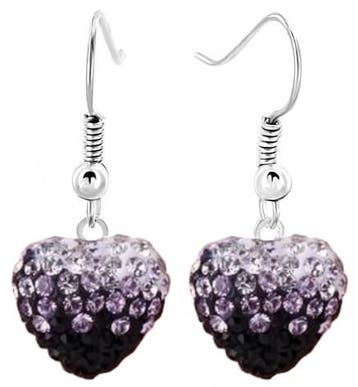 Fako Bijoux - Oorbellen - Disco Dots - Hanger - Hart Duo -, Verzenden, Nieuw