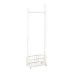 [en.casa] Kledingrek op wielen Risør 175x60x32 cm wit, Huis en Inrichting, Verzenden, Nieuw