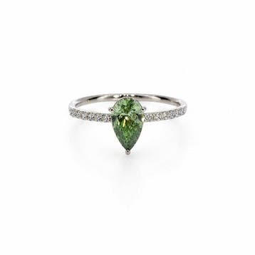 Zonder minimumprijs - Verlovingsring - 14 karaat Witgoud -, Sieraden, Tassen en Uiterlijk
