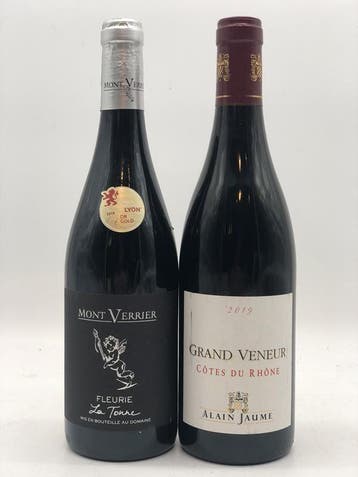 Mixed lot of 2 x 75cl young reds from Rhone 2018 & 2019, Ophalen of Verzenden, Nieuw, Frankrijk, Rode wijn