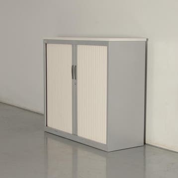NG roldeurkast, aluminium / wit, 107,5 x 120 cm, incl. 1, Huis en Inrichting, Kasten | Roldeurkasten en Archiefkasten, Ophalen of Verzenden