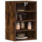 vidaXL Bovenkast Riga 40x29,5x60 cm bewerkt hout gerookt, Verzenden, Nieuw, Bruin