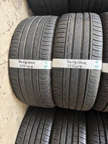 225-45-17 Bridgestone Zomerbanden 5mm Incl Montage 225 45 17, Ophalen, Gebruikt, 17 inch, Band(en)