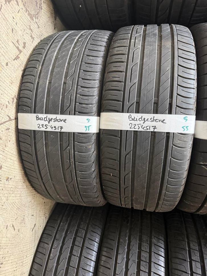 225-45-17 Bridgestone Zomerbanden 5mm Incl Montage 225 45 17, Auto-onderdelen, Banden en Velgen, 17 inch, Zomerbanden, 225 mm