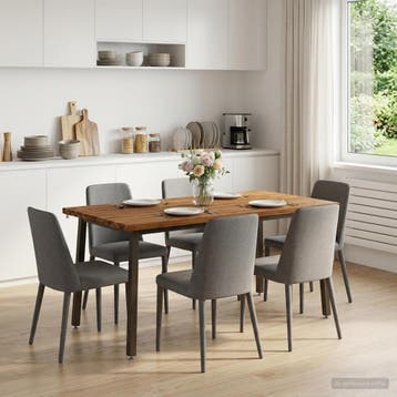 vidaXL Vierkante Eettafel 160 x 70 x 75 cm Massief, Huis en Inrichting, Tafels | Eettafels, Verzenden, Nieuw
