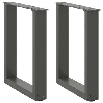 vidaXL Salontafelpoten 2 st U-vormig 38x(42-43) cm staal, Verzenden, Nieuw