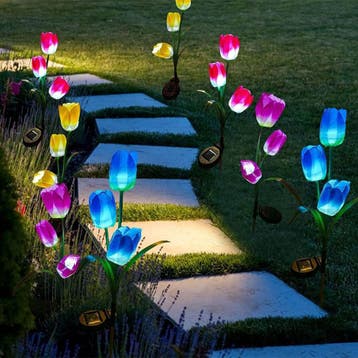 Solar LED Tuinlamp Tulp Design, Verzenden, Nieuw