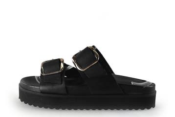 Nelson Slippers in maat 38 Zwart, Kleding | Dames, Schoenen, Slippers, Verzenden, Zwart, Zo goed als nieuw