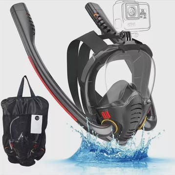 Volledig Droog Dubbel Buizen Snorkelmasker voor Volwassenen, Verzenden, Nieuw