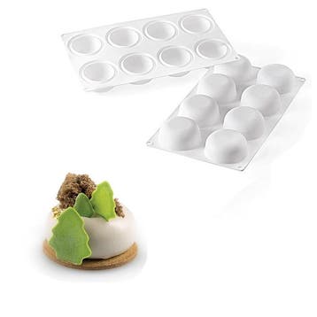 Silikomart Siliconen Bakvorm Halve Bol (8x) Ø6,5x3cm, Verzenden, Nieuw