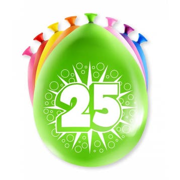 25 Jaar Ballonnen (8st), Ophalen of Verzenden, Nieuw