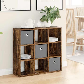 vidaXL Dressoir Gerookt eiken 73,5 x 24 x 69,5 cm, Huis en Inrichting, Verzenden, Nieuw, 50 tot 100 cm, Minder dan 25 cm