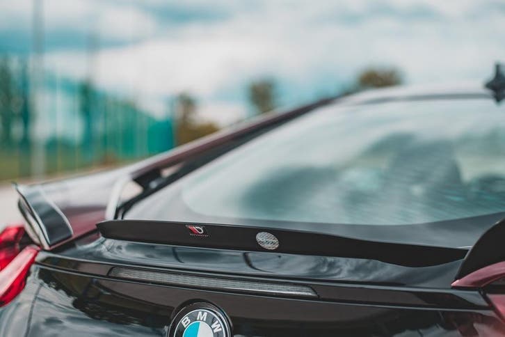 Maxton Design Central Cap Zwart Spoiler BMW I8 B3693, Auto-onderdelen, Carrosserie en Plaatwerk, Nieuw, BMW, Achter