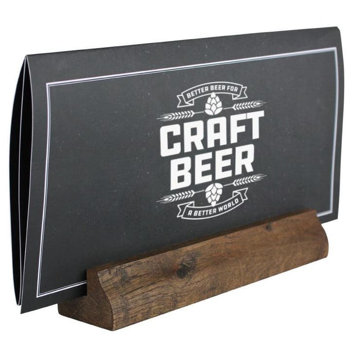 Menukaarthouder Donker Eiken 210x33 mm, Zakelijke goederen, Horeca | Meubilair en Inrichting