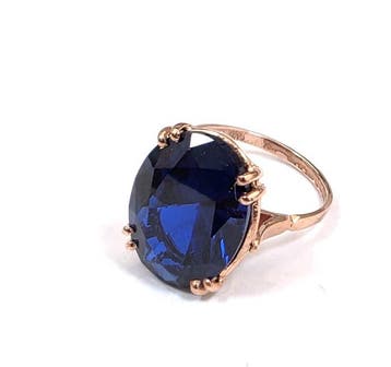 Zonder minimumprijs - Ring - 9 kt. Roségoud, Zilver Spinel, Nieuw