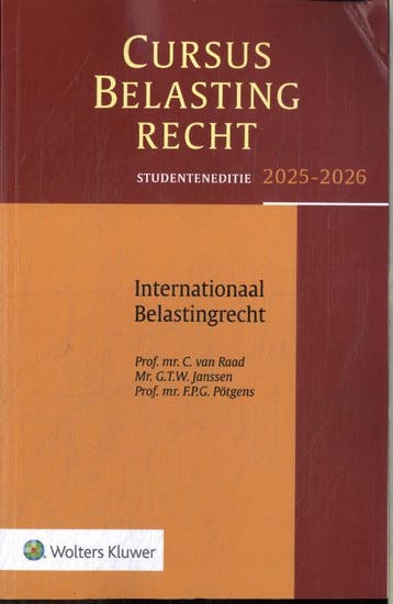 Cursus Belastingrecht Internationaal Belasting 9789013181265, Boeken, Studieboeken en Cursussen, Verzenden, Zo goed als nieuw