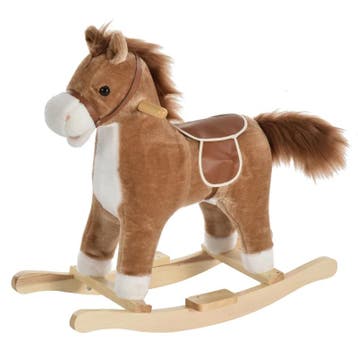 TRUUSK Kinderhobbelpaard - Schommeldier Paard Met Dierengelu, Verzenden, Nieuw