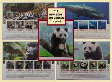 Nederland 2017 - Complete PostNL collectie: Bedreigde, Postzegels en Munten, Gestempeld