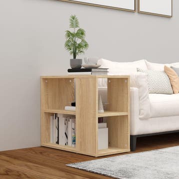 vidaXL Bijzetkast 60x30x50 cm bewerkt hout sonoma, Verzenden, Nieuw, 50 tot 100 cm, Minder dan 100 cm