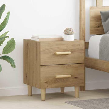 vidaXL Bed kast Artisan Eiken 40 x 35 x 47.5cm Bewerkt hout, Minder dan 45 cm, Verzenden, Nieuw, Minder dan 55 cm