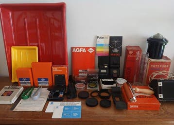 Ilford, cokin, paterson, agfa & meer Lot doka- &, Verzamelen, Fotografica en Filmapparatuur