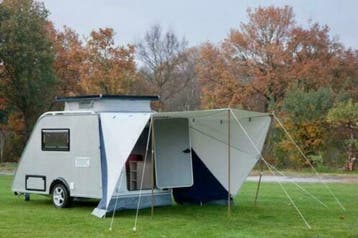 Kip Shelter  Wil jij zo ook op vakantie?, Caravans en Kamperen, Standaardzit, Kip, Tot en met 2, Voortentlamp