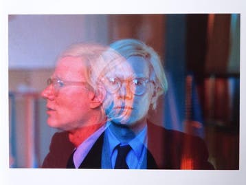 Thomas Hoepker (1936) - Double exposure of Andy Warhol at