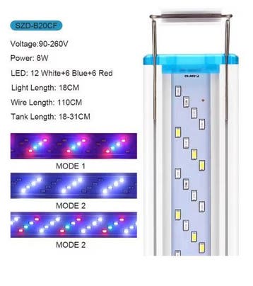 LED Aquarium Lamp Klem voor Planten Wit Blauw Rood, Dieren en Toebehoren, Vissen | Aquaria en Toebehoren, Verzenden, Nieuw