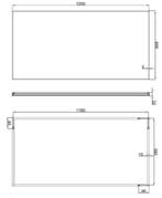 Wiesbaden Tigris spiegel aluminium lijst 1200x600x21, Huis en Inrichting, Woonaccessoires | Spiegels, Ophalen of Verzenden, Nieuw