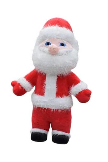 KIMU® Groot Opblaas Kostuum Kerstman 2.6 Meter Opblaasbaar P, Ophalen of Verzenden, Nieuw, Carnaval, Kleding