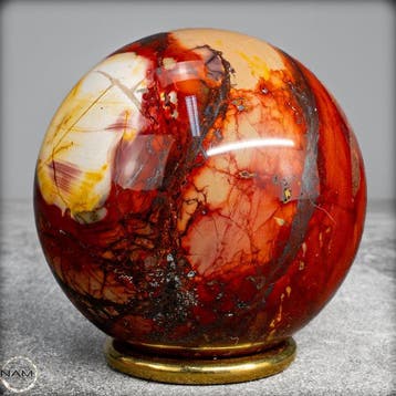 Zeldzame natuurlijke topkwaliteit mookaïet Sphere- 506.65 g