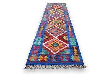Kleurrijke kilim - ongebruikt - Vloerkleed - 200 cm - 60 cm, Huis en Inrichting, Nieuw