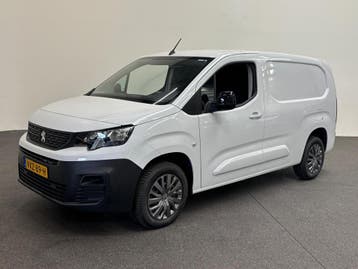 Peugeot Partner 1.5 BlueHDi 100PK L2, Gebruikt, Euro 6, Leder en Stof, Wit