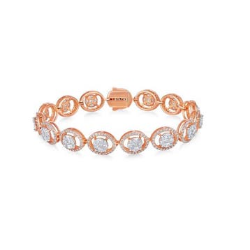 Armband - 18 karaat Roségoud - 4.83ct. tw. Diamant, Nieuw