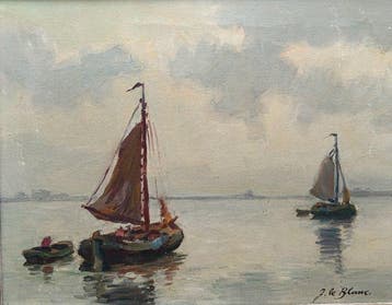 Adriaan Terhell (1863-1949) - Stilte op het water, Antiek en Kunst