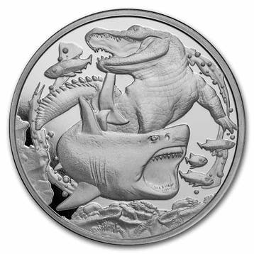 Apex Predators - Shark vs Crocodile 1 oz 2022, Verzenden, Munten