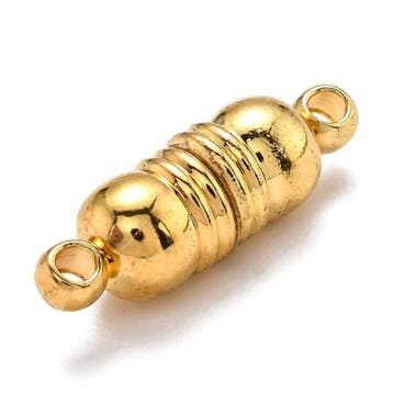 2 x Magneetsluiting ovaal 18 x 6 mm – gat 1,6 mm – goudk, Ophalen of Verzenden, Nieuw, Kraal