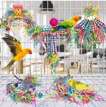 Set van 5 Vogel Versnipper Speelgoed voor Papegaaien, Verzenden, Nieuw
