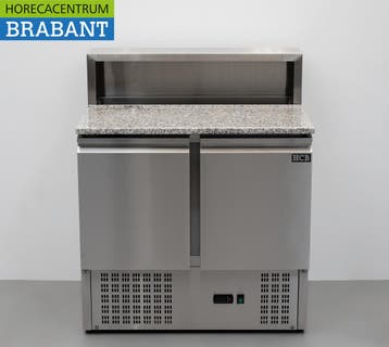 HCB RVS Pizzawerkbank Pizzatafel Saladette 90 cm 230V Horeca, Ophalen of Verzenden, Nieuw in verpakking