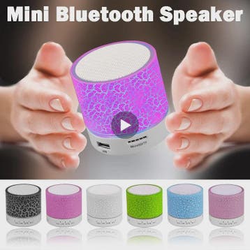 Mini Bluetooth Speaker met Kleurrijke LED Verlichting en Dra, Verzenden, Nieuw