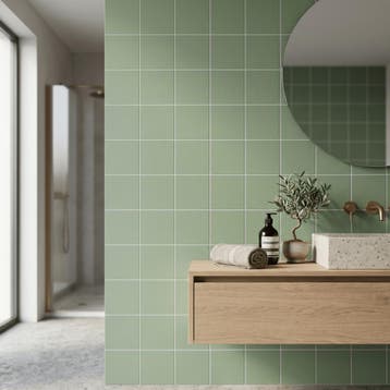 Vloertegel/Wandtegel Project Cerriva Groen M159 Mat 15x15, Keramiek, Nieuw, Minder dan 20 cm, 10 m² of meer