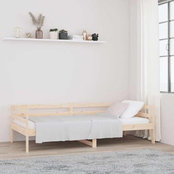 vidaXL Slaapbank zonder matras 80x200 cm massief grenenhout, Eenpersoons, Bruin, Verzenden, Nieuw