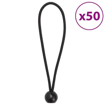 vidaXL Bungeekoorden met ballen 50 st 21x0,5 cm, Verzenden, Nieuw