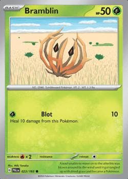 Bramblin 023/193 reverse holo Paldea evolved, Hobby en Vrije tijd, Verzamelkaartspellen | Pokémon, Losse kaart, Nieuw, Foil, Ophalen of Verzenden