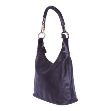 Gucci Hobo Schoudertas Donkerbruin Leer - 179775, Verzenden, Zo goed als nieuw