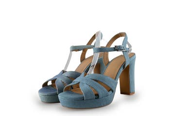 Manfield Sandalen in maat 38 Blauw, Sandalen of Muiltjes, Manfield, Gedragen, Verzenden