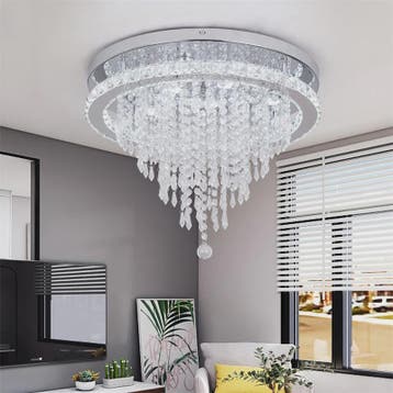 Luxe K9 Kristallen Plafondlamp met Smart LED en Afstandsbedi, Verzenden, Nieuw